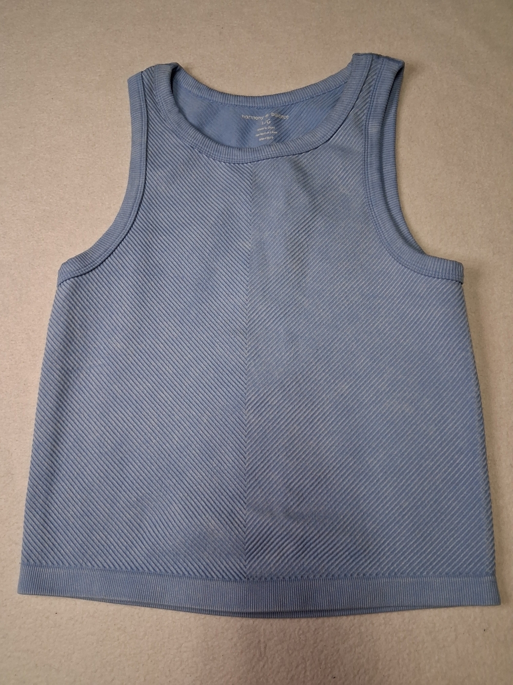 4/20$ Women's Light Blue Ribbed Tank Top - Unbranded